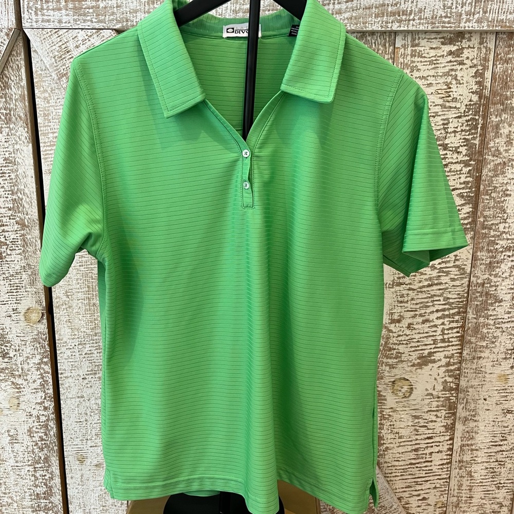 Women’s Lady Divots Green Golf Polo Shirt Size Large
